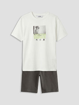 Bask?l? Erkek ?ocuk Ti??rt ve ?ort