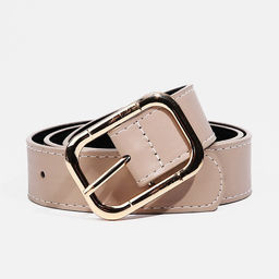 Ремень женский, ширина 3,3 см, пряжка металл, цвет бежевый