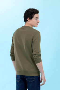U. S. Polo Assn / Базовый свитшот цвета хаки с круглым вырезом - U.s. polo assn фото 7