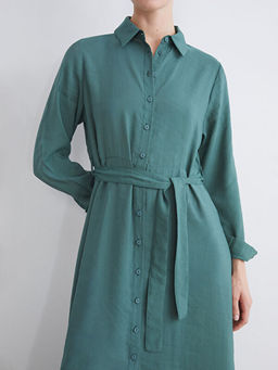 Modal Kar???ml? G?mlek Elbise