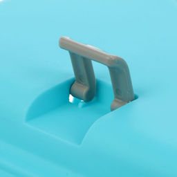 Переноска пластиковая Неон 48х32х29,5 см, вес животного до 12 кг, голубая - Пижон фото 3