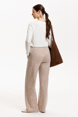 ЕВТ 4151/бежевые мини косы брюки жен