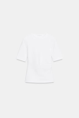 GATHERED INTERLOCK T-SHIRT - Zara фото 5