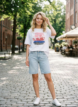 K13544 Футболка OVER SIZE (хлопок) БЕЛЫЙ