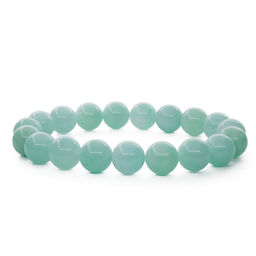 Амазонит прозрачный (Перу) 10мм, браслет "Классика", длина 17см
