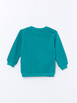 Bisiklet Yaka Uzun Kollu Bask?l? Erkek Bebek Sweatshirt - Waikiki фото 2