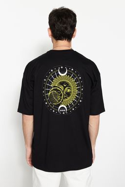 TRENDYOL MAN Ekru Oversize/Genis Kesim K?sa Kol Mistik Bask?l? %100 Pamuklu T-Shirt TMNSS23TS00165 - Trendyolmilla фото 12