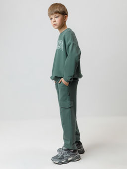 КР 302843/темно-зеленый 5611 к608 джемпер (свитшот) для мал