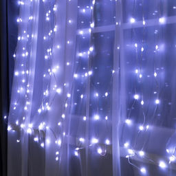 Умная гирлянда Занавес 2?2 м роса, IP20, серебристая нить, 400 LED, приложение, свечение RGB, USB - Luazon lighting фото 8