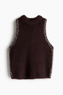 Top en mezcla de mohair con detalles de strass - H&m фото 5