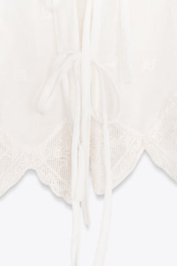 EMBROIDERED STRAPPY TOP - Zara фото 22