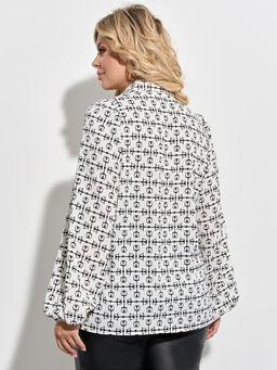 Блузка 0059-27п кремово-белый - Dora фото 9