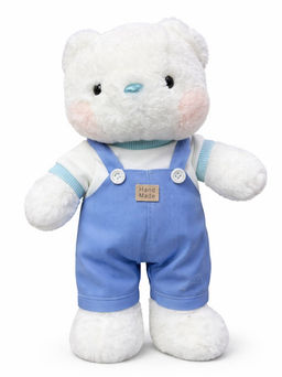 Мишка в розовом / голубом комбинезоне, 25см. (Белоруссия)