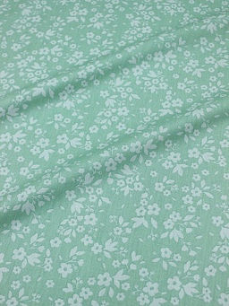 Сатин Фотини цв.мятно-зеленая дымка, ш.1.60м, хлопок-100%, 110гр/м.кв