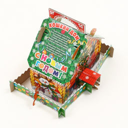 Цена за 5 шт. Подарочная коробка Кошкин дом, 22,5 х 23 х 12,5 см - Simaland фото 4