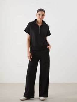 Dik Yaka Oversize Kad?n Ti??rt