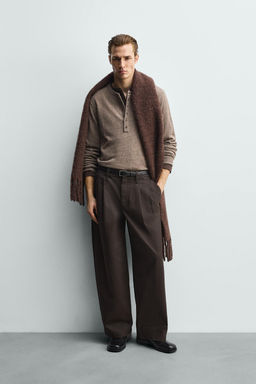 WOOL BLEND BAKER COLLAR JUMPER