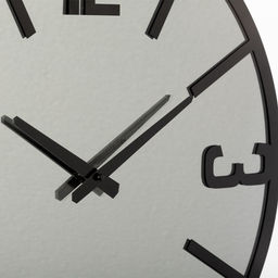 Часы настенные, интерьерные, бесшумные, d-50 см, зеркало, черные