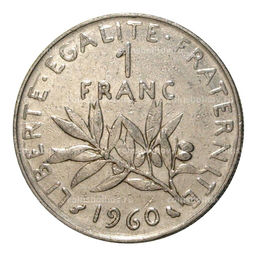 Монета 1 франк 1960 года Франция