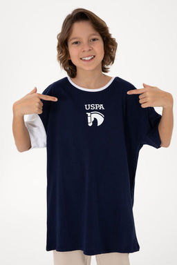 Темно-синяя футболка для мальчика