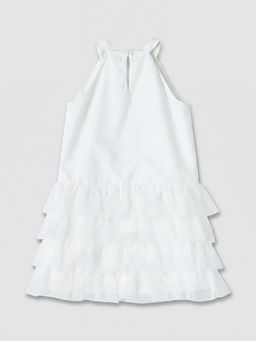 Платье для девочки Halter Yaka F?rf?rl? T?l Detayl? K?z ?ocuk Elbise