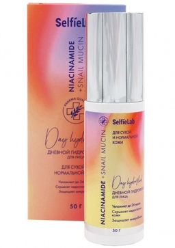 SelfieLab Niacinamide+ Гидрофлюид дневной Niacinamide +Snail mucin 50мл