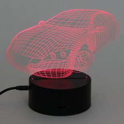 Цена за 2 шт. Светильник ночник "3D-Тачка" на пластиковой подставке, с включателем USB