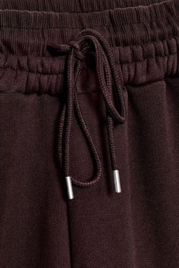 STRAIGHT-LEG PLUSH TROUSERS