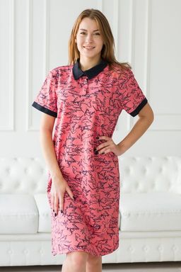 Платье женское из пике Лакост 2 maxi розовый - Амадэль фото 8