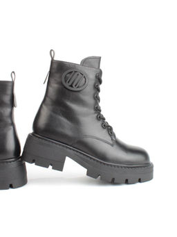 04-M3-1476 BLACK Ботинки зимние женские (натуральная кожа, натуральный мех) - Фабричный китай фото 14