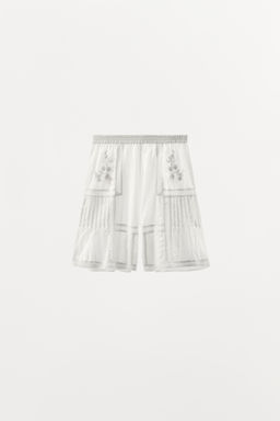 LIMITED EDITION EMBROIDERED LACE BERMUDA SHORTS - Zara фото 4