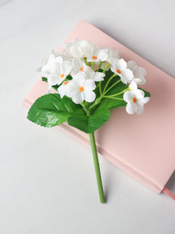 Цветок искусственный БЕЛЫЙ Фиалка 22 см / W01316-2 /уп 112/300/600/ 738968 - ГалеонТрейд фото 2