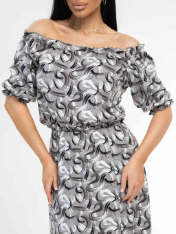 Платье женское, цвет серый