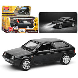 Машина металл LADA 2108 "Спутник", 12см, (свет-звук,откр. дв, баг.) инерц., в коробке