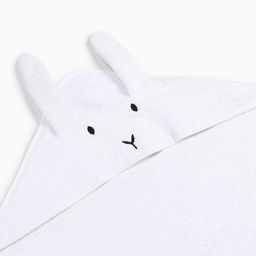 Набор Крошка Я (полотенце-уголок, рукавица, нагрудник), белый, 100% хл, 360 гр/м2  фото 3