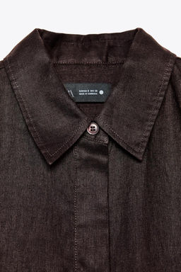 ZW COLLECTION 100% LINEN SHIRT - Zara фото 18