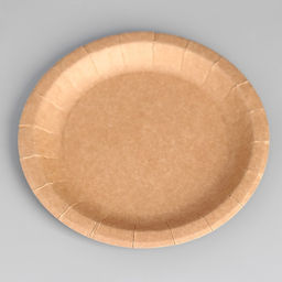 Цена за 50 шт. Тарелка одноразовая «Крафт» с бортом, картон, 18 см