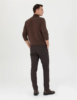 Kahverengi Slim Fit Kanvas Pantolon - Pierre cardin фото 4