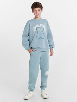 Брюки для мальчиков в пыльно-синем оттенке с печатью - Mark formelle фото 3