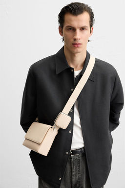 RUBBERISED TEXTURED CROSSBODY BAG - Zara фото 7
