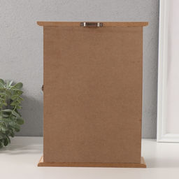 Ключница настенная Отпечаток листьев. Ключи и сердце, дерево, 6 крючков, зелень, 6.5?20?26.5 см