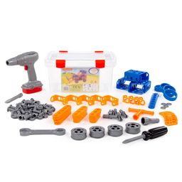 Конструктор Изобретатель - Трактор-погрузчик №1 (142 элемента) + шуруповёрт (в контейнере) - Полесье фото 5