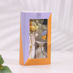 Набор подарочный с диффузором «Ваза с цветком» апельсин, «Богатство Аромата»