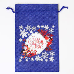 Цена за 5 шт. Мешок с термонаклейкой Рябина на снегу, 16 24 см +/- 1.5 см - Дарите счастье фото 2