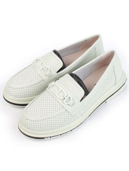 03-PDD170-6 LT. GREEN Лоферы женские (натуральная кожа)