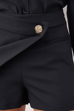 Koyu Kahverengi Dugme Detayl? Mini Sort Etek Sort & Bermuda TWOAW26SR00027 - Trendyolmilla фото 9