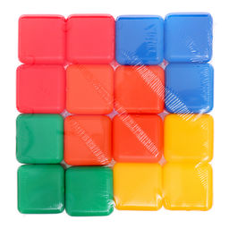 Кубики детские, пластиковые, цветные, 16 штук, 4 × 4 см
