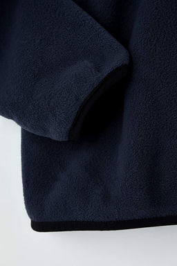 Lacivert Regular/Normal Kesim Dik Yaka Fermuarl_ Diki_ Detayl_ Polar Sweatshirt TMNAW26SW00036 - Trendyolmilla фото 2