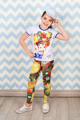 Леггинсы "Фрукты",цветной