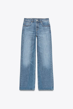 TRF MID-WAIST WIDE-LEG JEANS - Zara фото 7